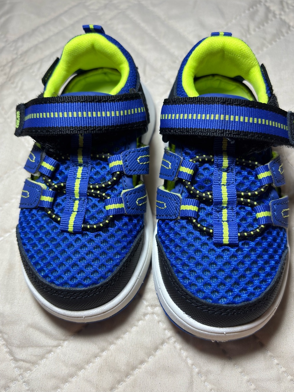 Stride Rite 360 5W Blue and Neon Yellow/Green Sneaker Sandals